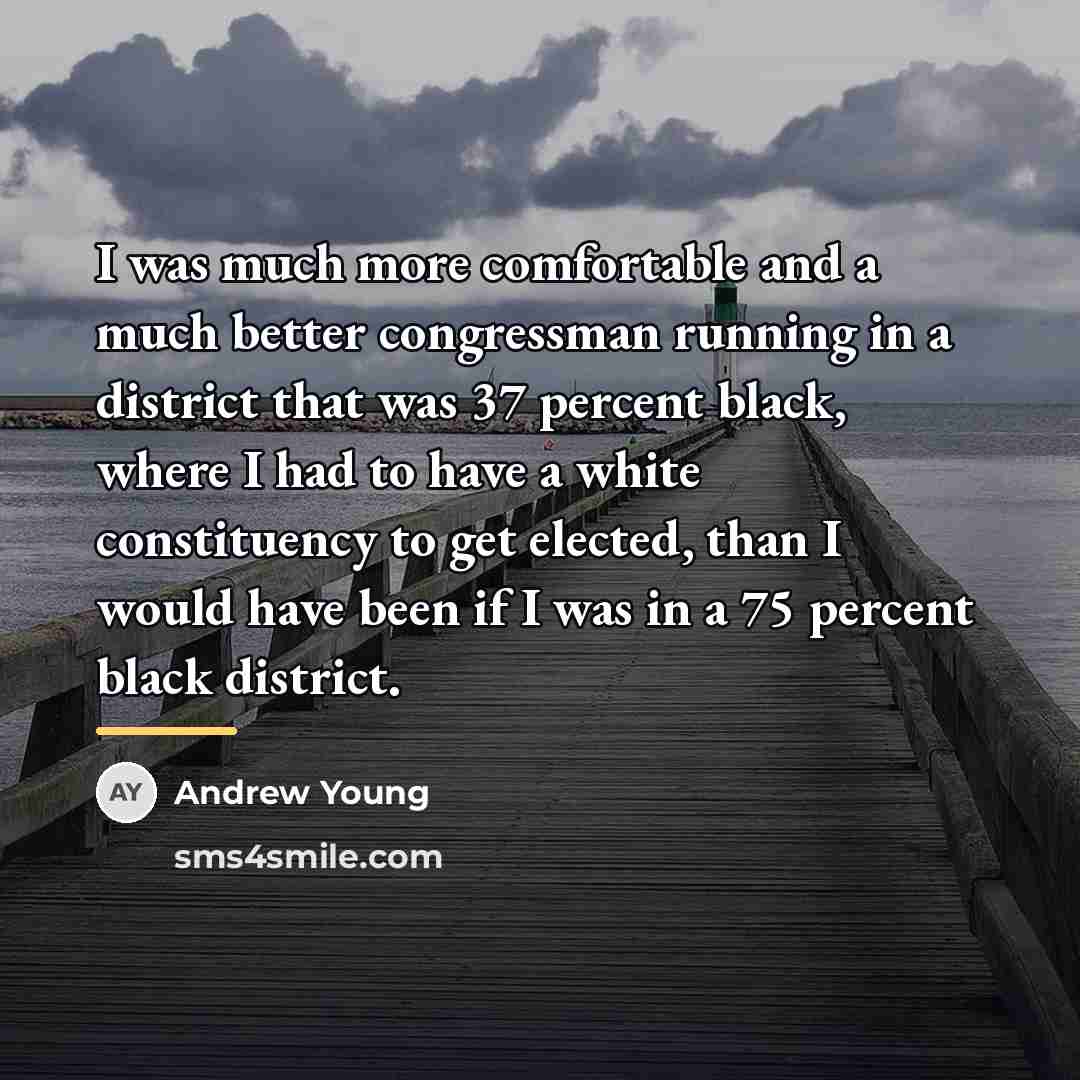 “I was much more comfortable and a much better congressman…” quote by Andrew Young