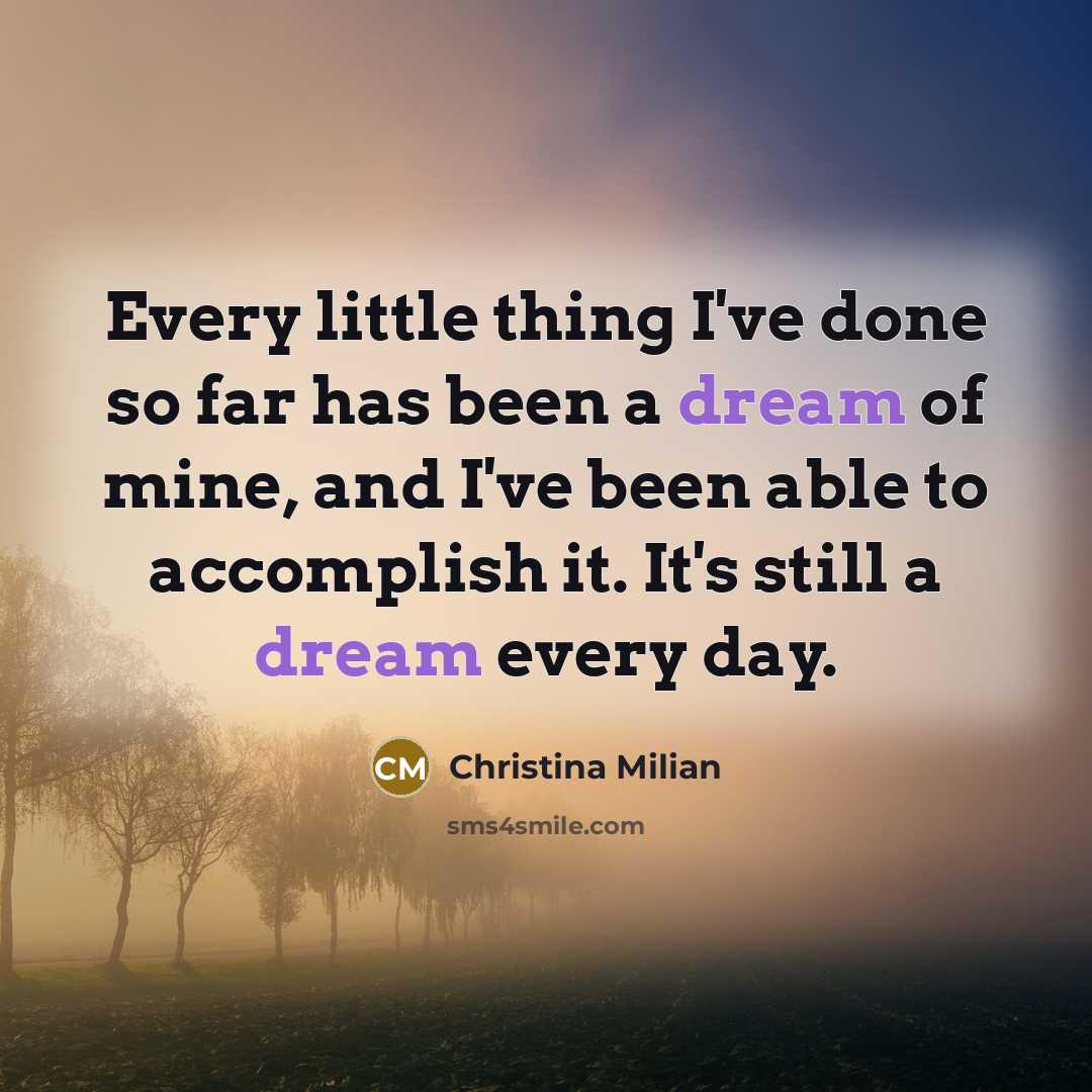 “Every little thing I've done so far has been a…” quote by Christina Milian