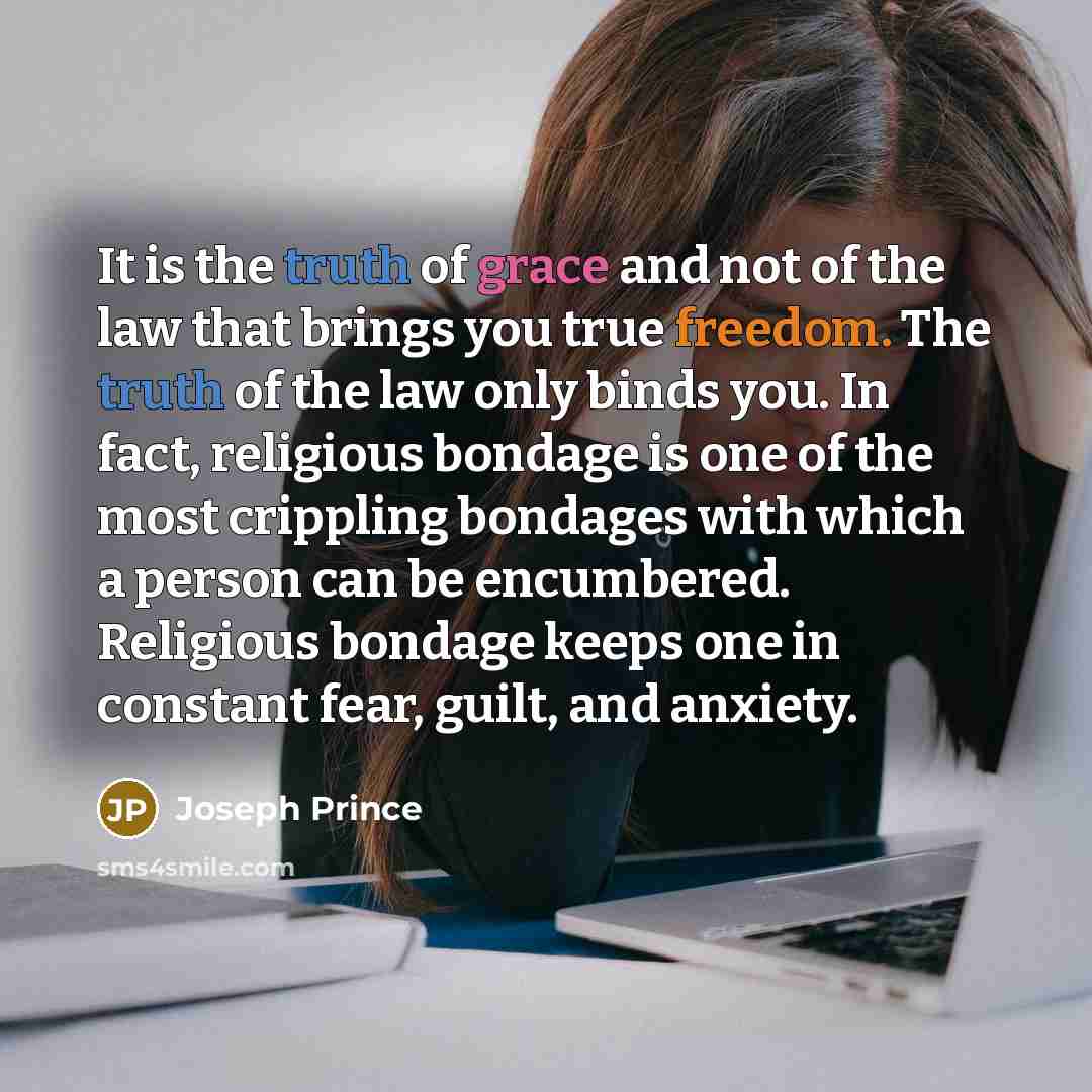 “It is the truth of grace and not of the…” quote by Joseph Prince