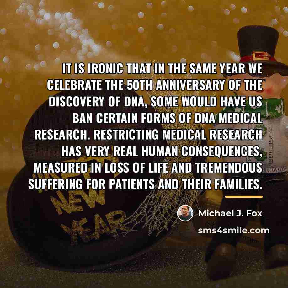 “It is ironic that in the same year we celebrate…” quote by Michael J. Fox