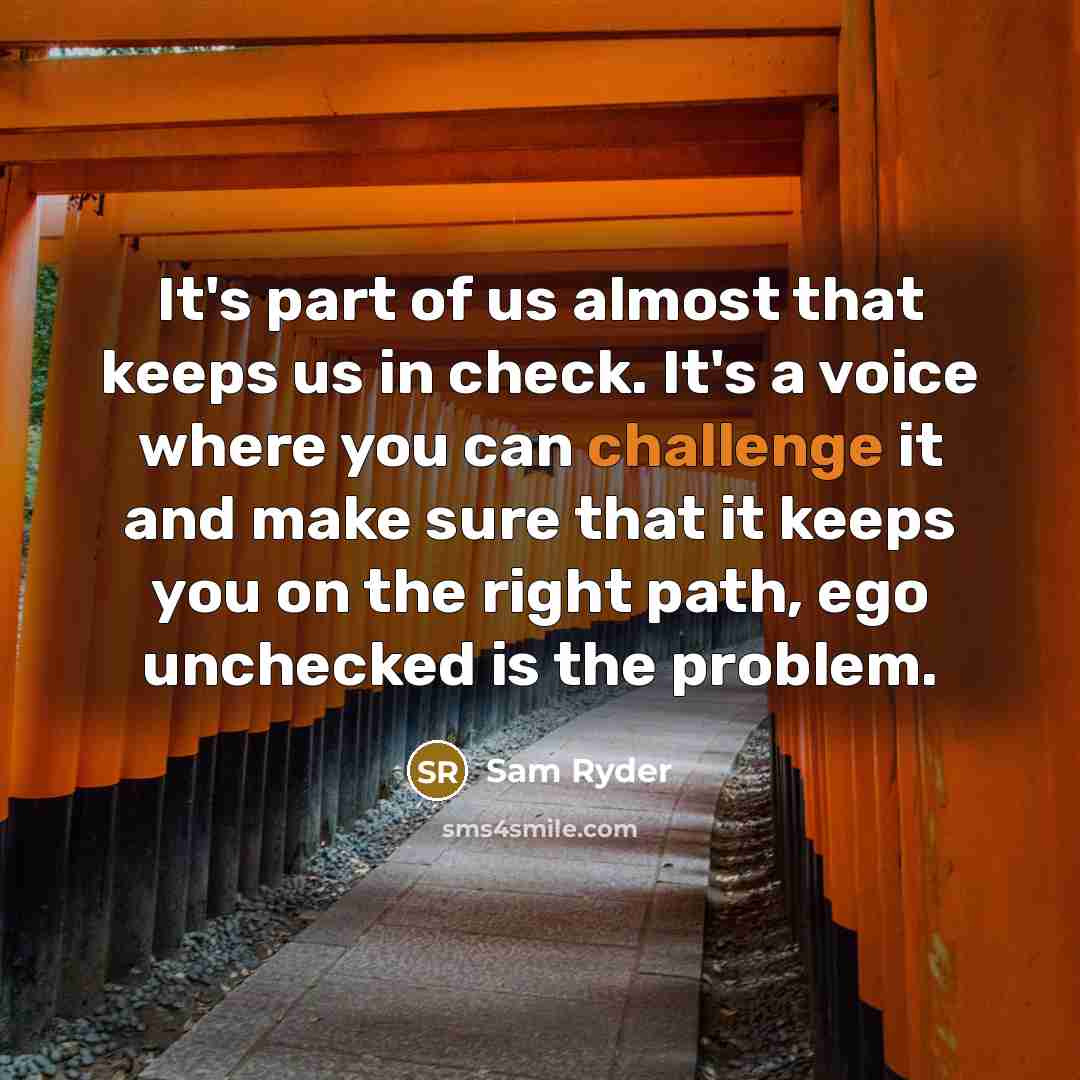 “It's part of us almost that keeps us in check.…” quote by Sam Ryder