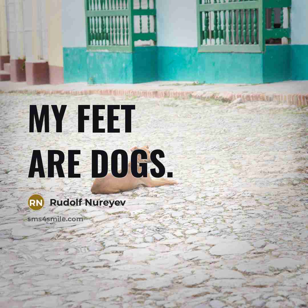 “My feet are dogs.” quote by Rudolf Nureyev