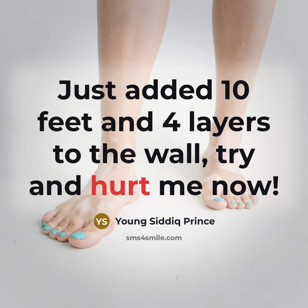 “Just added 10 feet and 4 layers to the wall,…” quote by Young Siddiq Prince