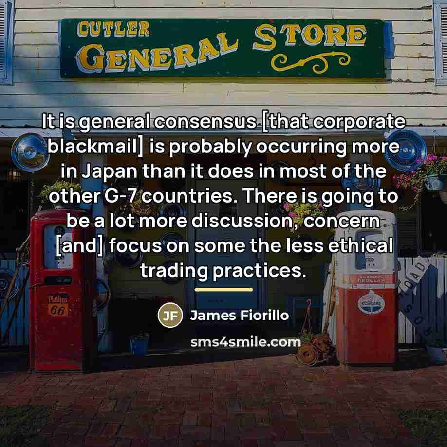 “It is general consensus [that corporate blackmail] is probably occurring…” quote by James Fiorillo