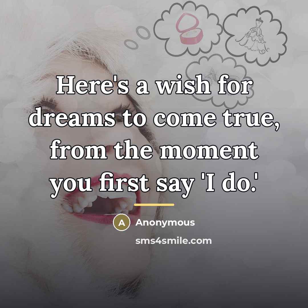 “Here's a wish for dreams to come true, from the…” quote by Anonymous