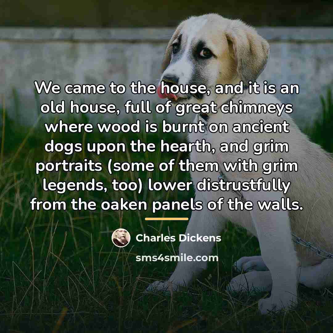 “We came to the house, and it is an old…” quote by Charles Dickens
