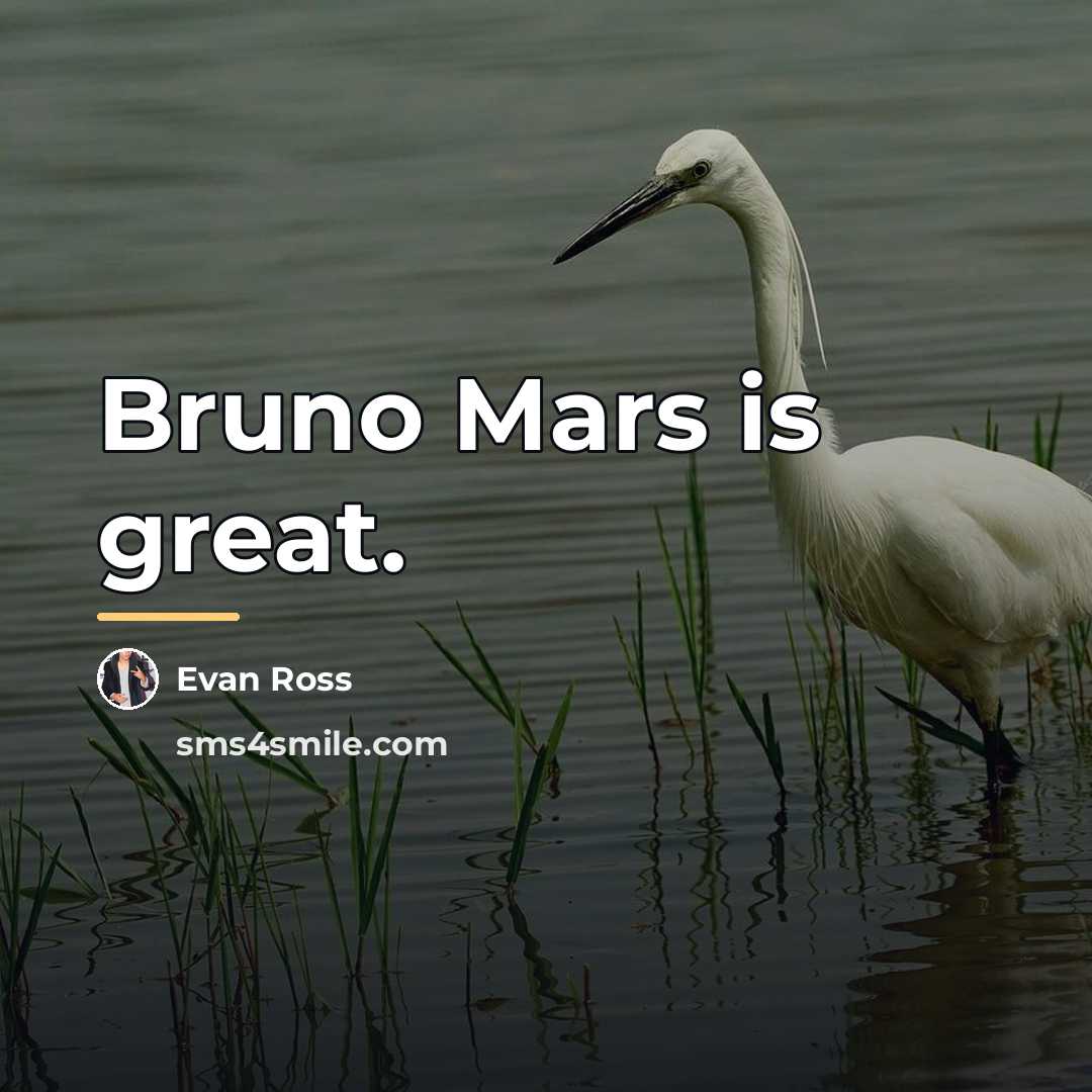 “Bruno Mars is great.…” quote by Evan Ross