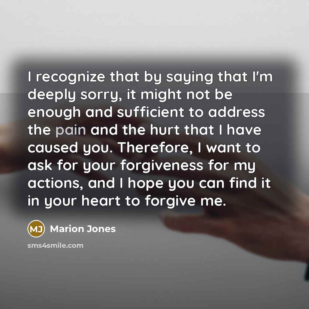 “I recognize that by saying that I'm deeply sorry, it…” quote by Marion Jones