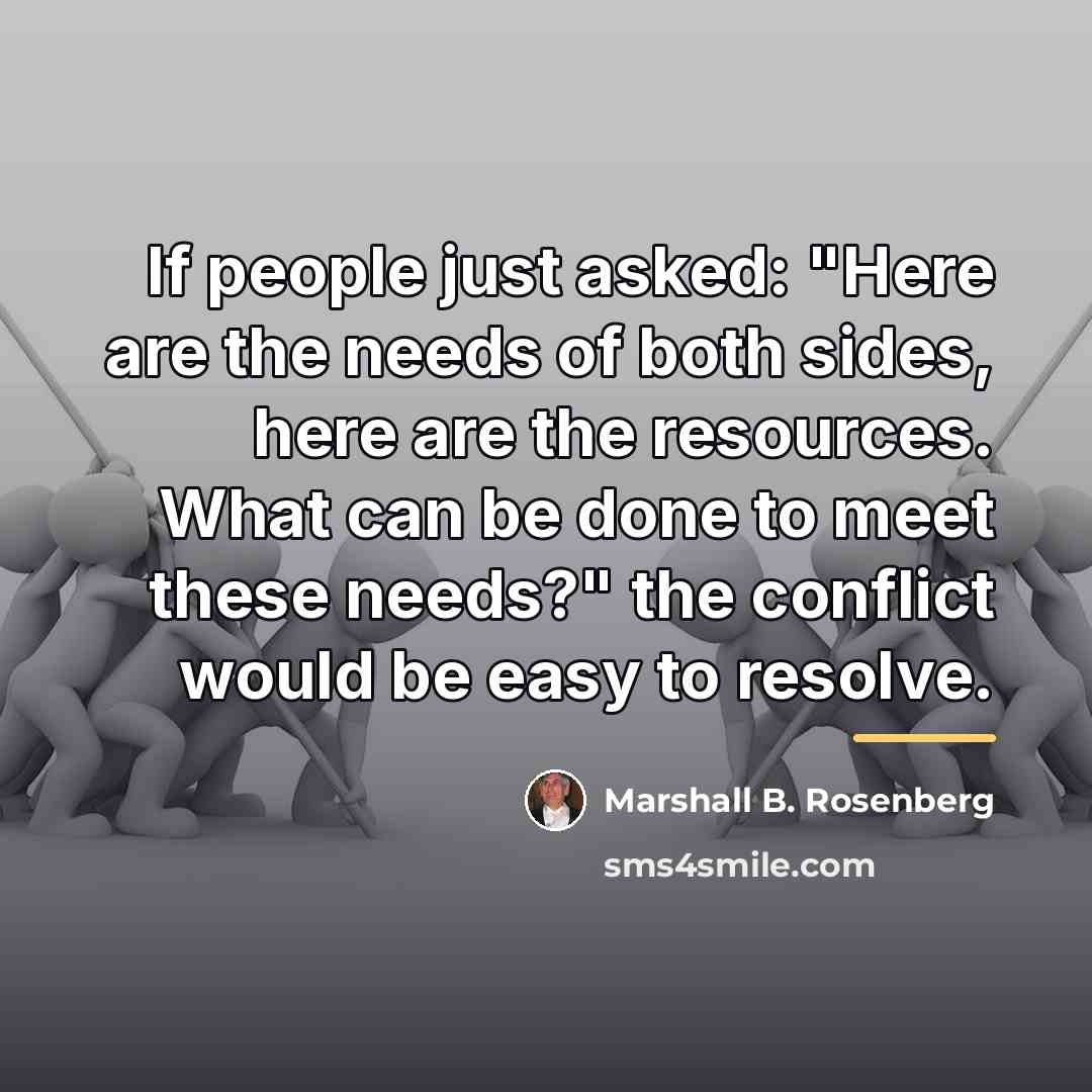 “If people just asked: "Here are the needs of both…” quote by Marshall B. Rosenberg
