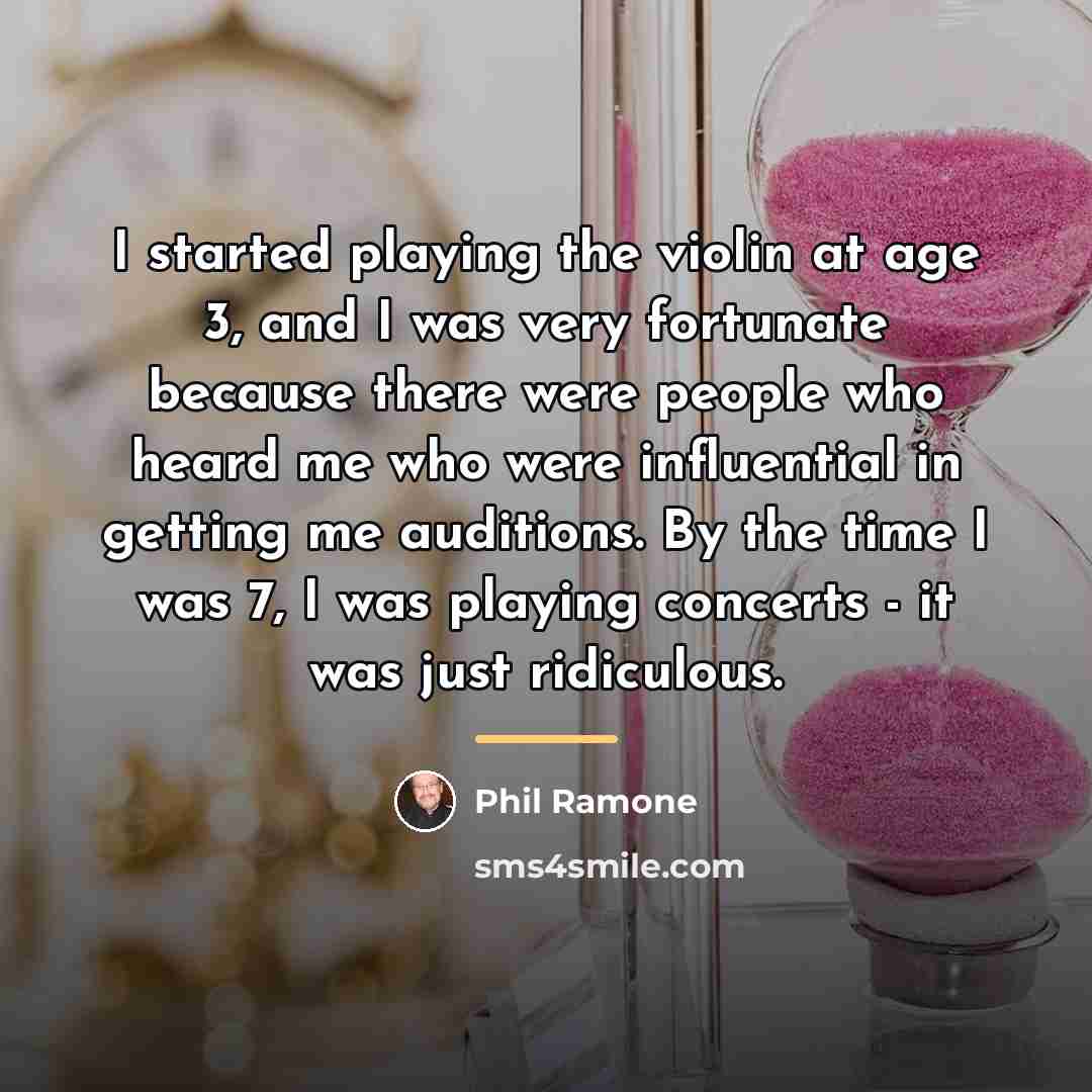 “I started playing the violin at age 3, and I…” quote by Phil Ramone