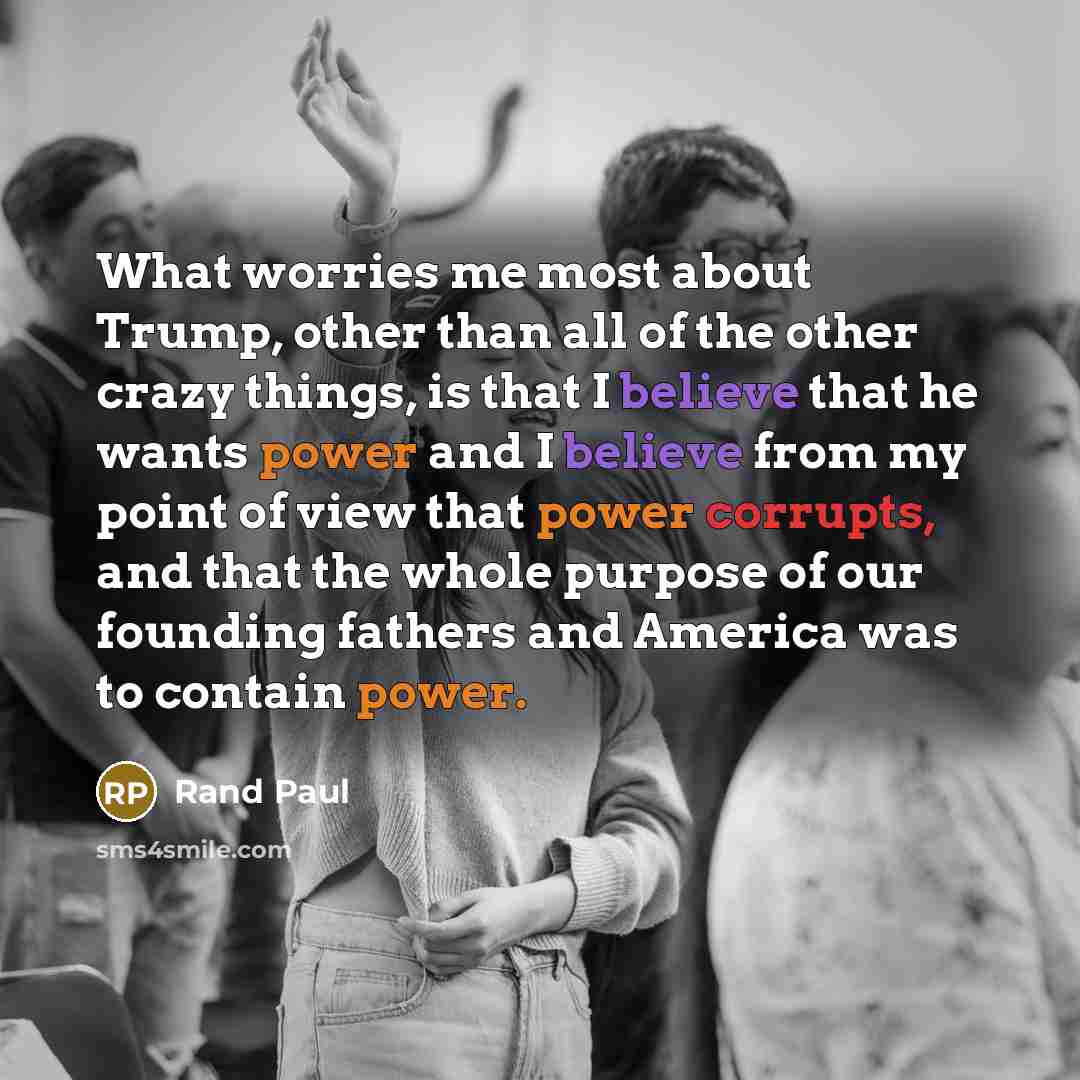 “What worries me most about Trump, other than all of…” quote by Rand Paul