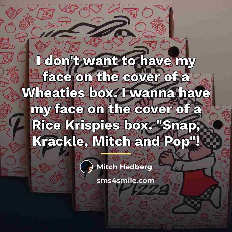 “I don't want to have my face on the cover…” quote by Mitch Hedberg