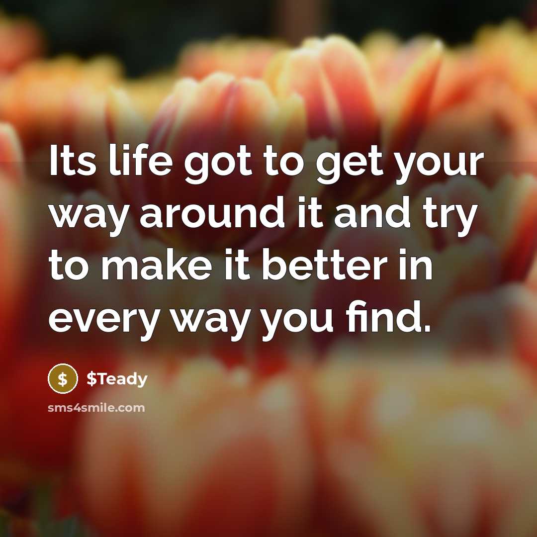 “Its life got to get your way around it and…” quote by $Teady