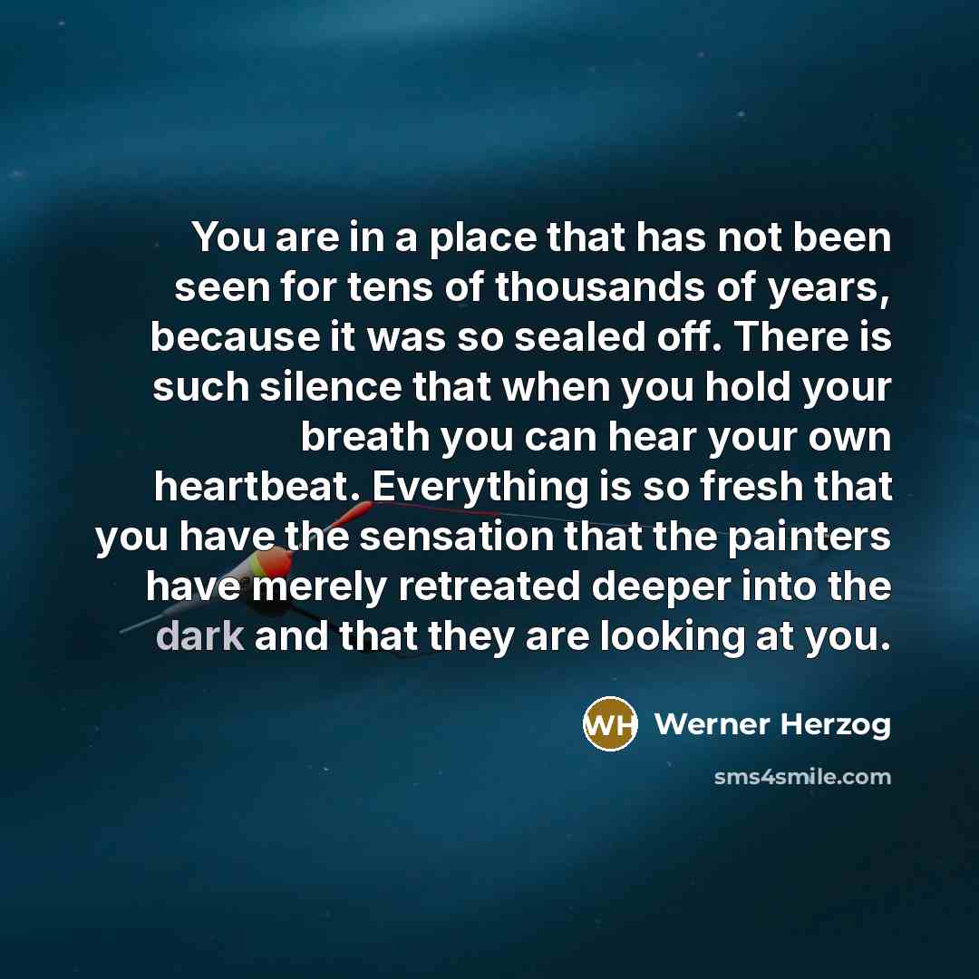 “You are in a place that has not been seen…” quote by Werner Herzog