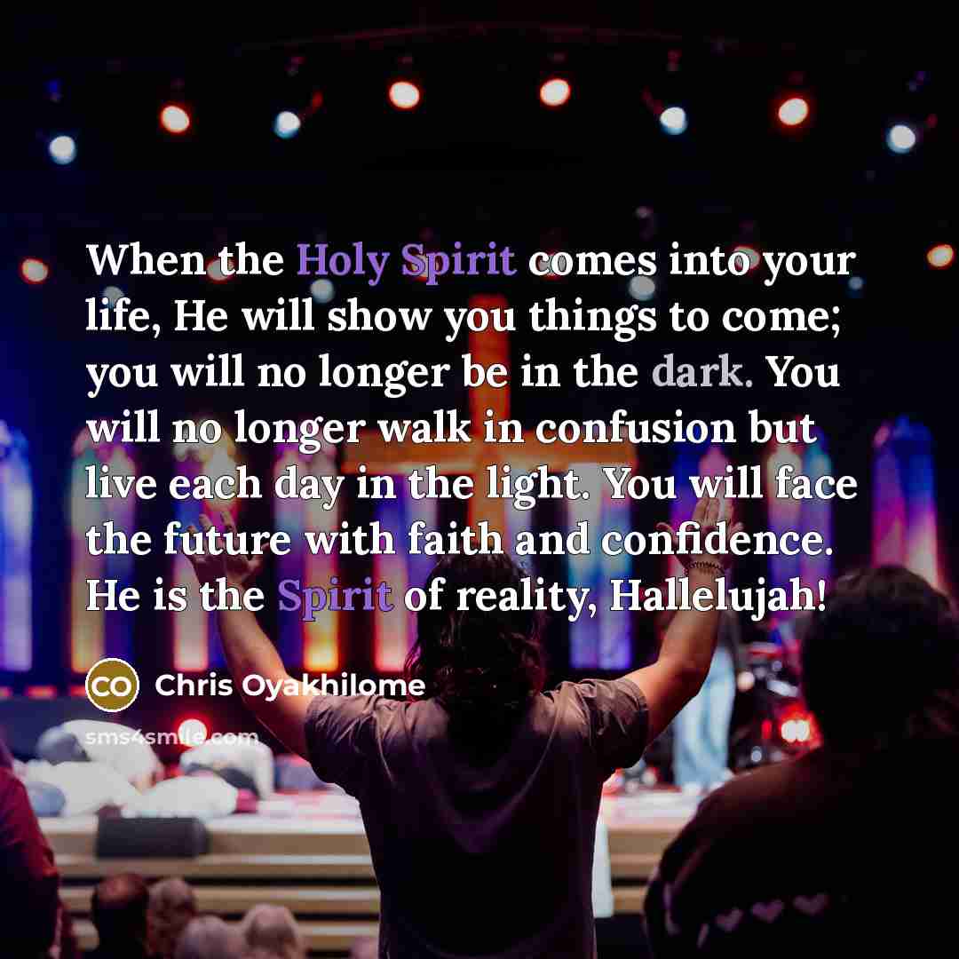 “When the Holy Spirit comes into your life, He will…” quote by Chris Oyakhilome