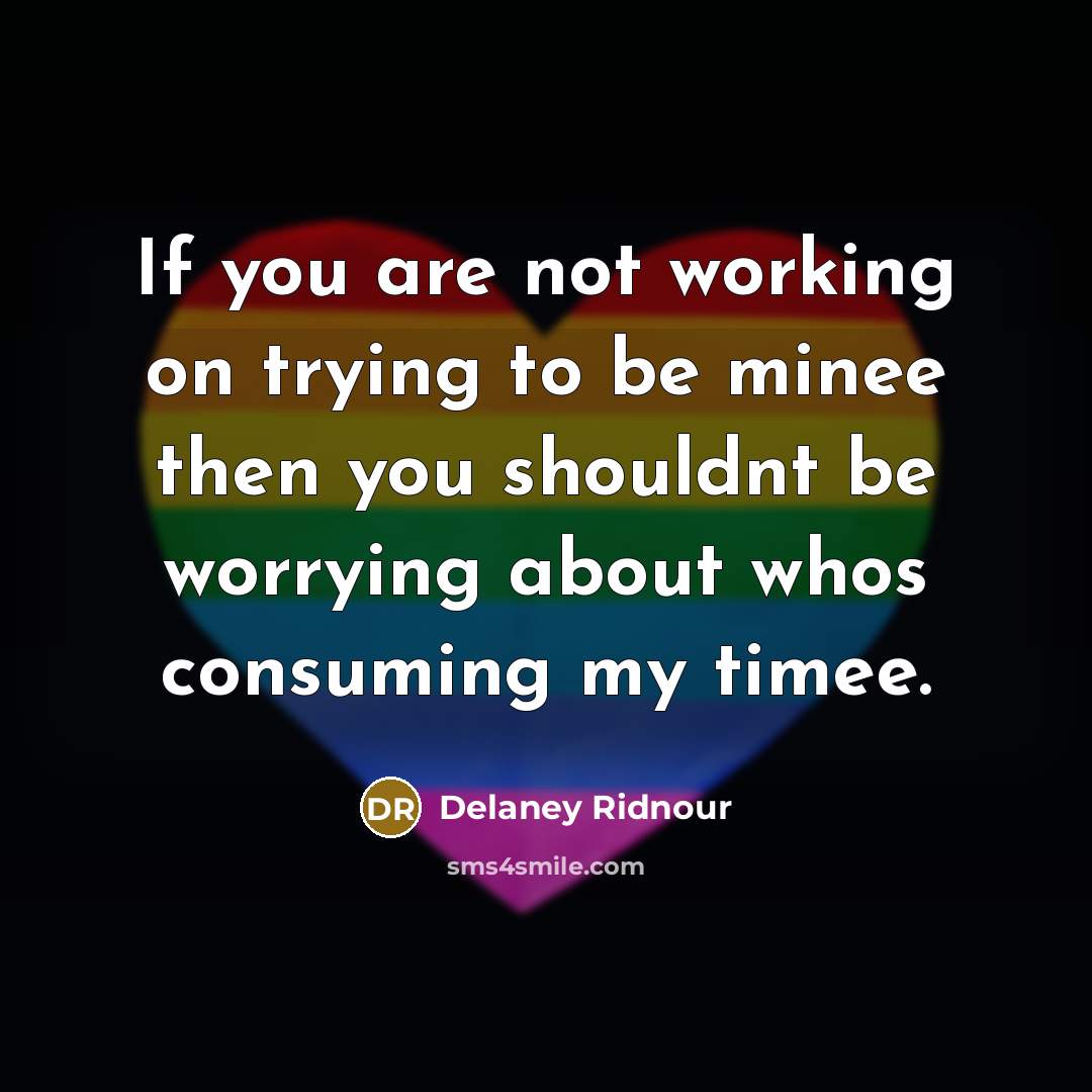 “If you are not working on trying to be minee…” quote by Delaney Ridnour