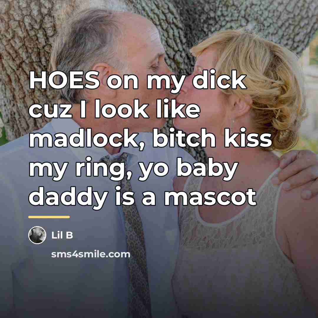 “HOES on my dick cuz I look like madlock, bitch…” quote by Lil B