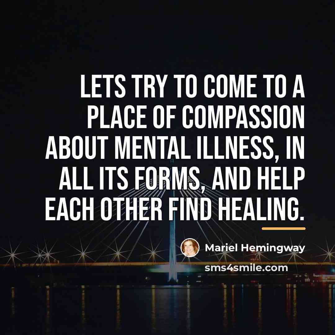 “Lets try to come to a place of compassion about…” quote by Mariel Hemingway