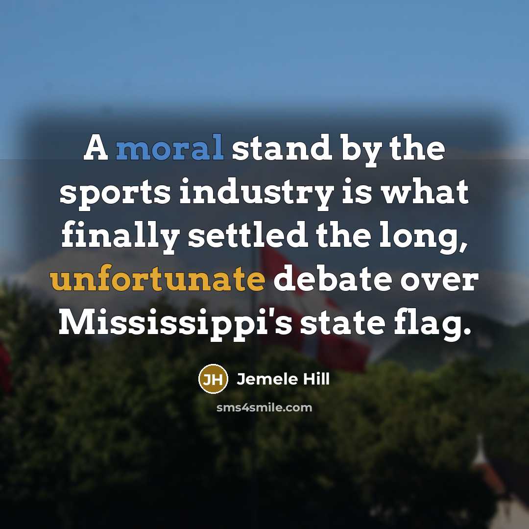 “A moral stand by the sports industry is what finally…” quote by Jemele Hill