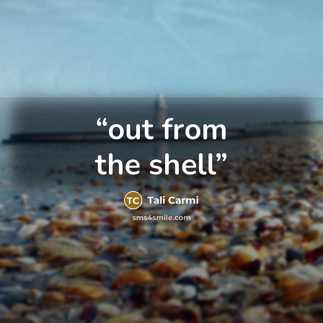 “out from the shell” quote by Tali Carmi