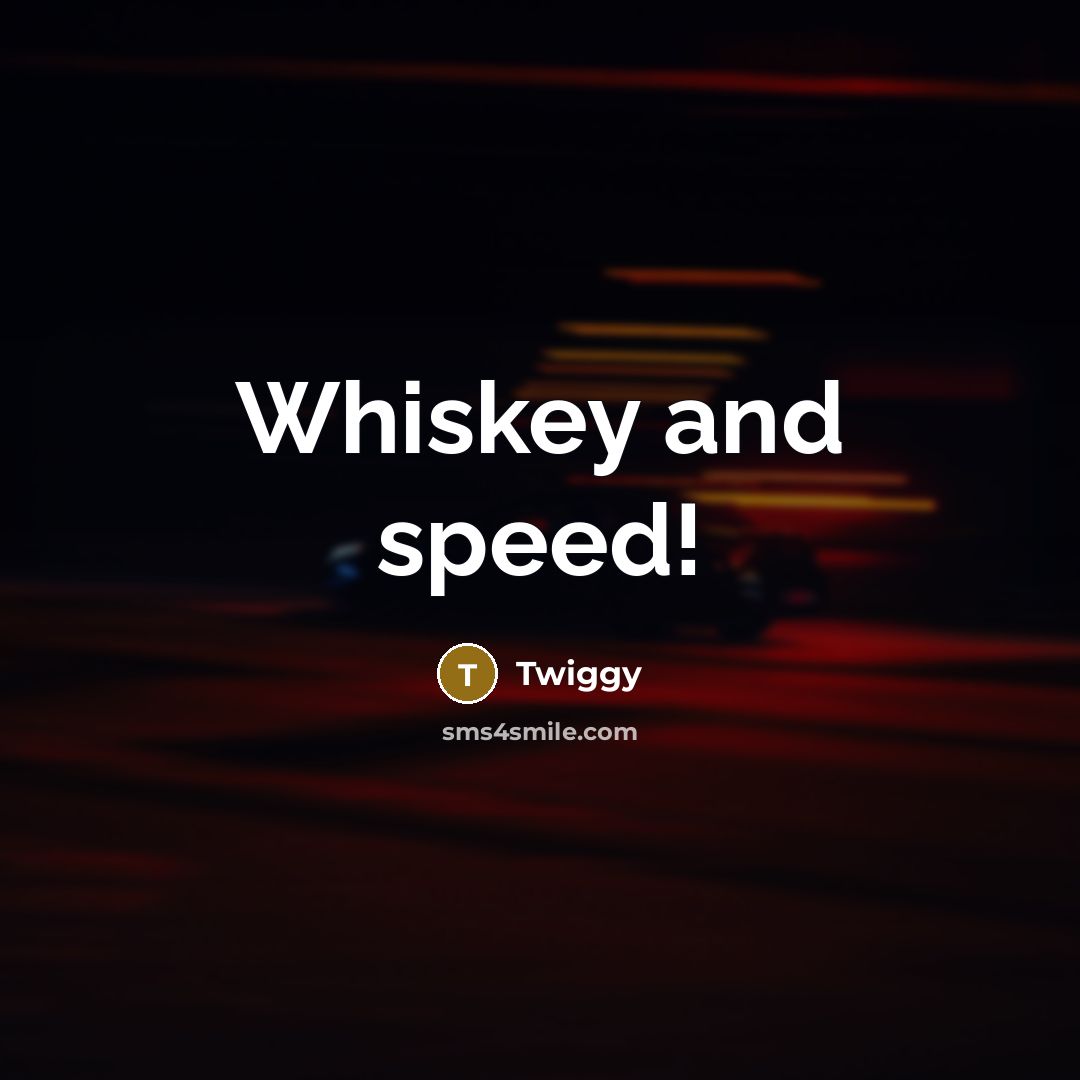 “Whiskey and speed!…” quote by Twiggy