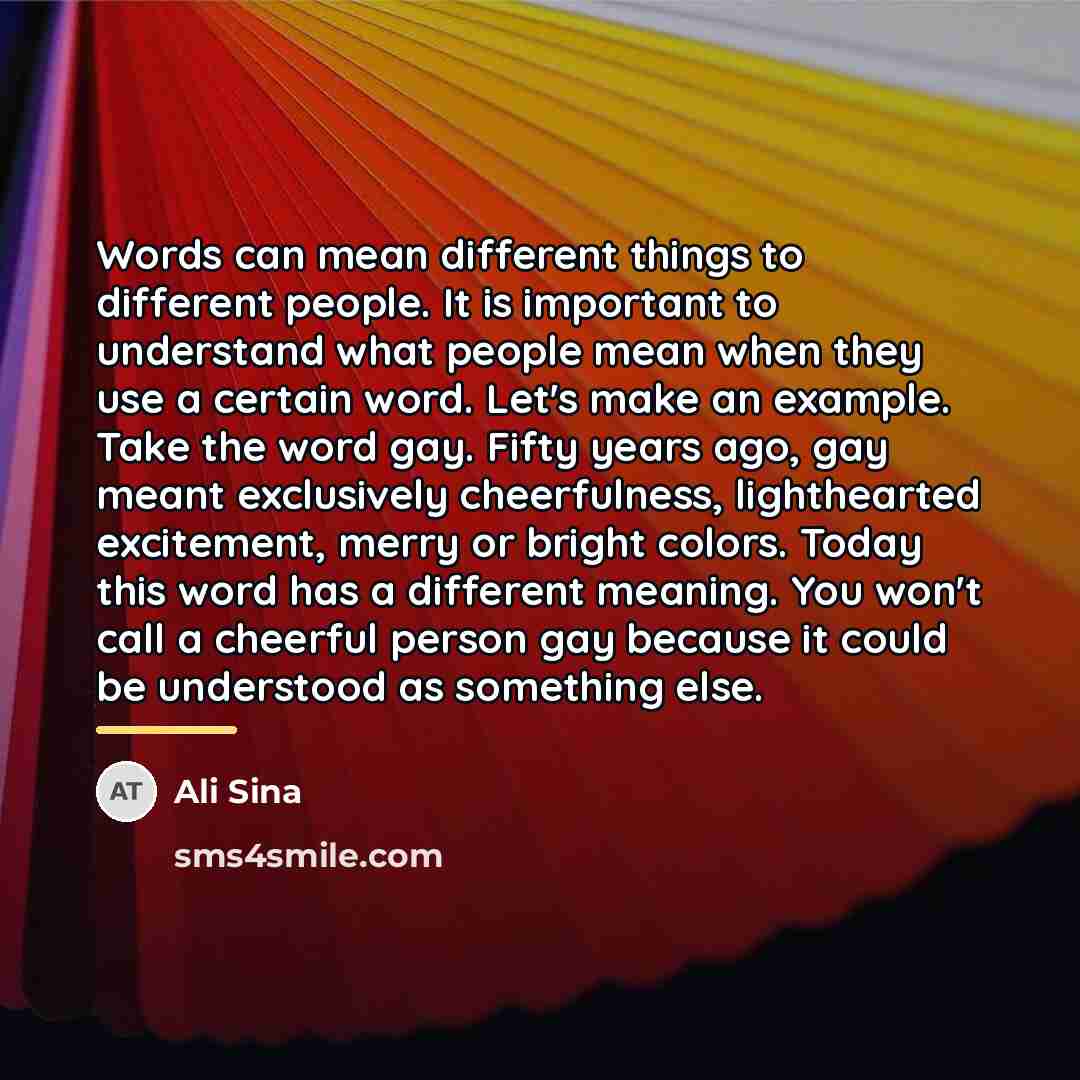 “Words can mean different things to different people. It is…” quote by Ali Sina