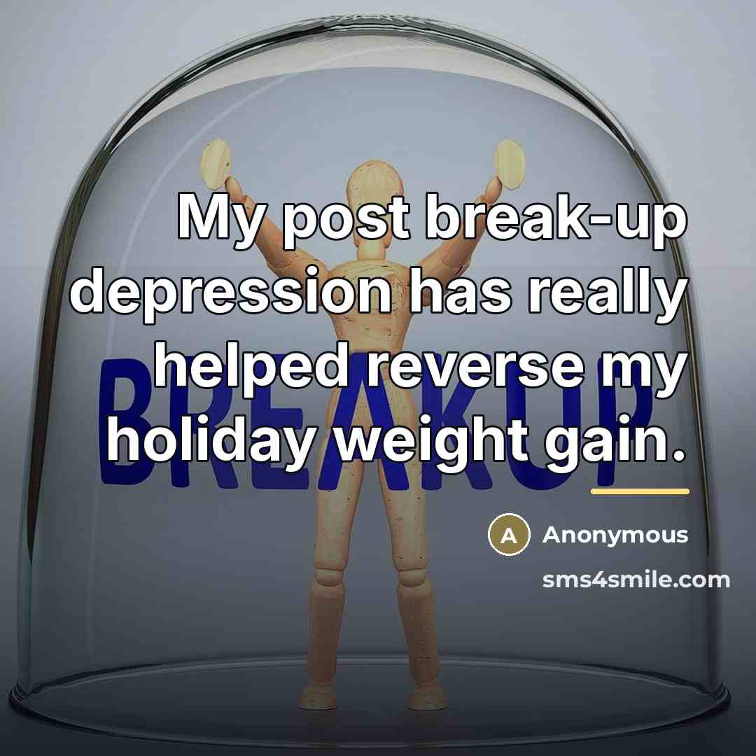 “My post break-up depression has really helped reverse my holiday…” quote by Anonymous