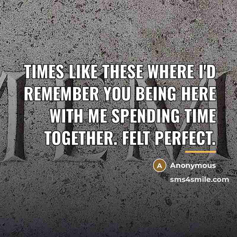 “Times like these where I'd remember you being here with…” quote by Anonymous
