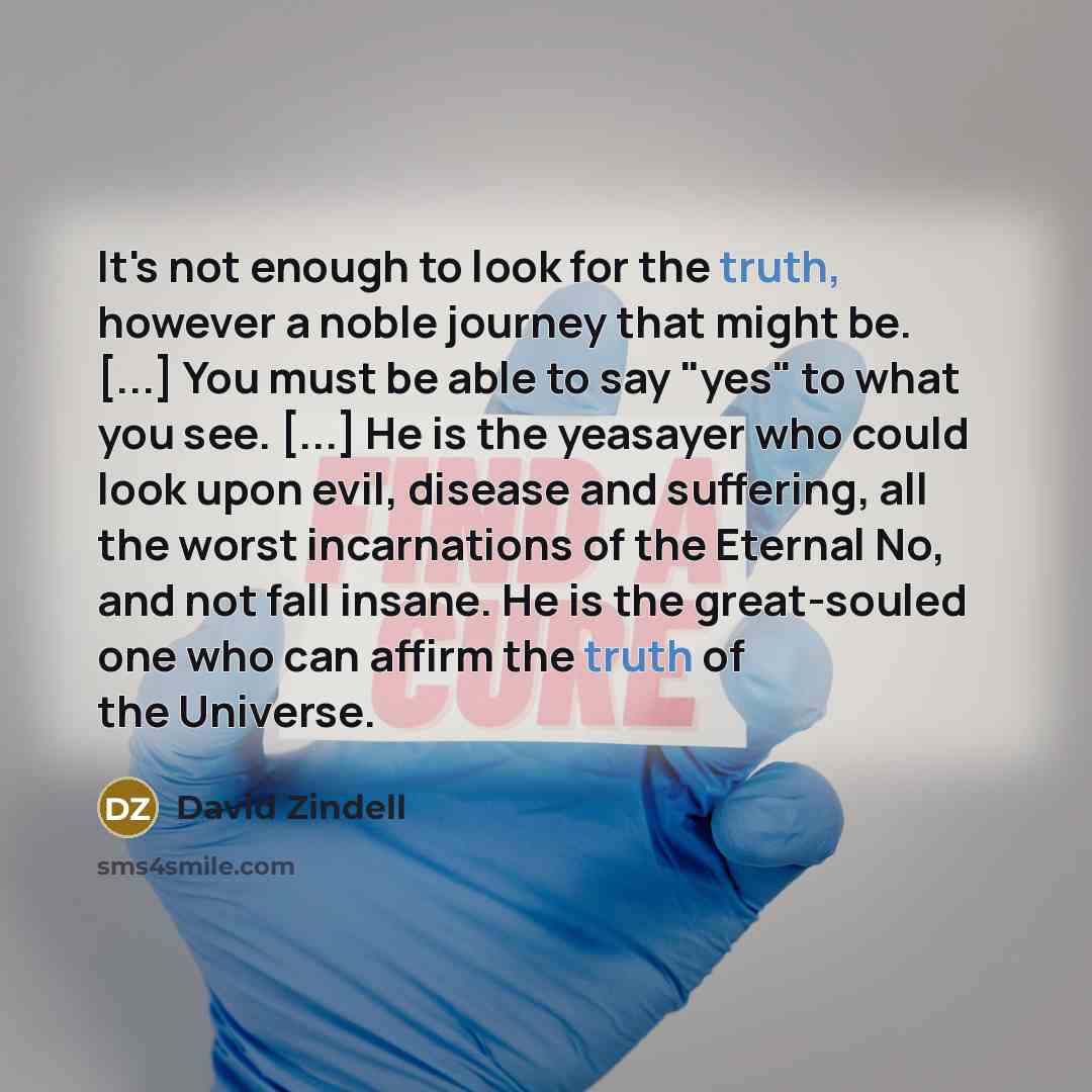 “It's not enough to look for the truth, however a…” quote by David Zindell