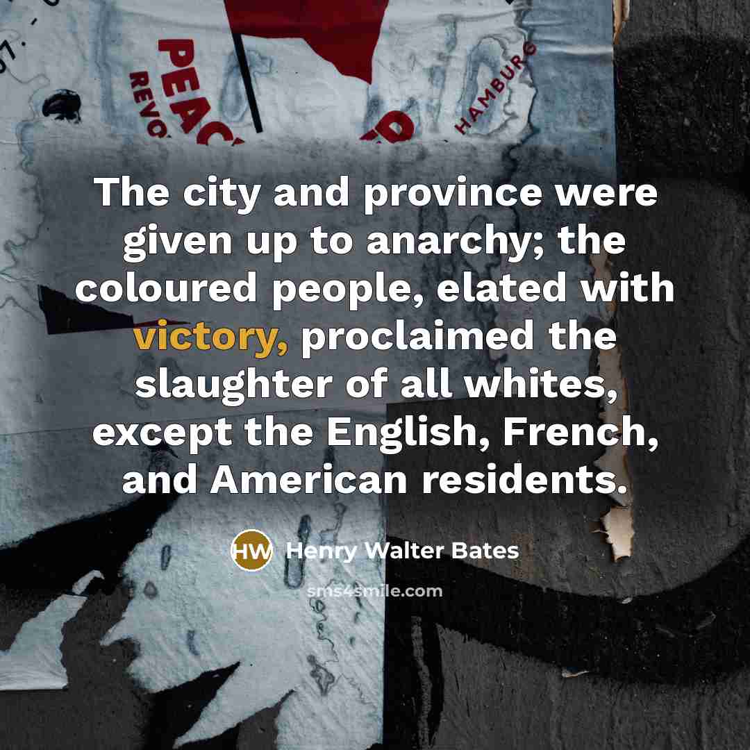 “The city and province were given up to anarchy; the…” quote by Henry Walter Bates