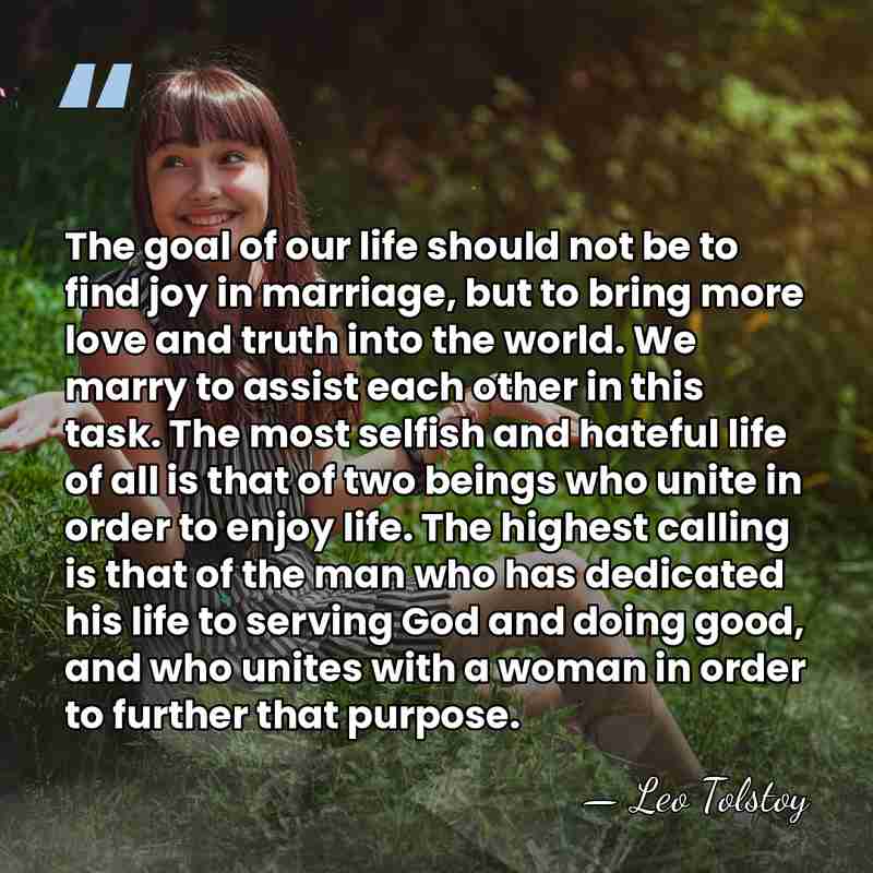 The goal of our life should not be to find joy in&hellip; - Leo Tolstoy