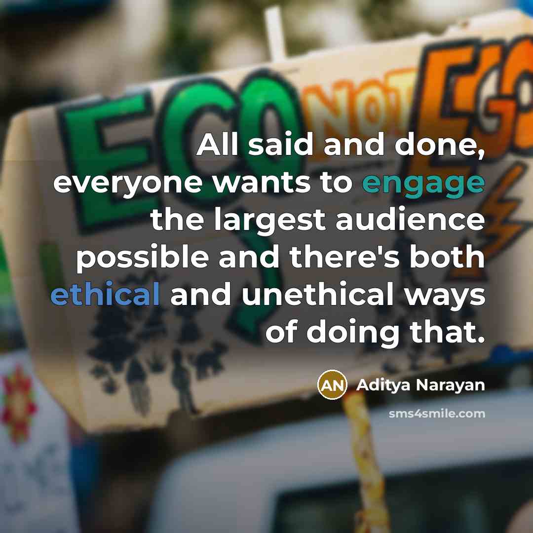 “All said and done, everyone wants to engage the largest…” quote by Aditya Narayan