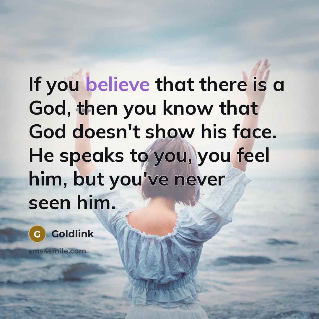 “If you believe that there is a God, then you…” quote by Goldlink