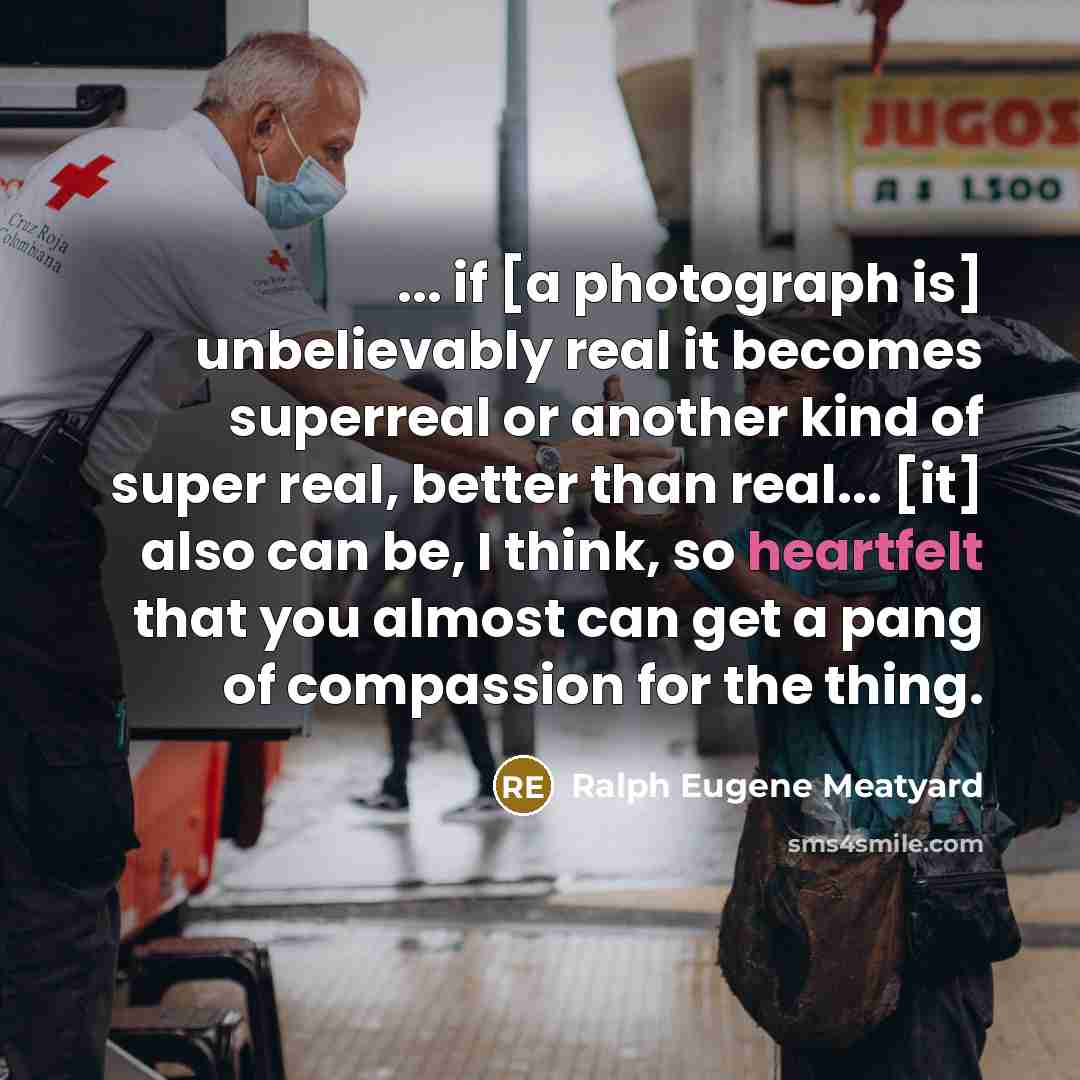 “... if [a photograph is] unbelievably real it becomes superreal…” quote by Ralph Eugene Meatyard