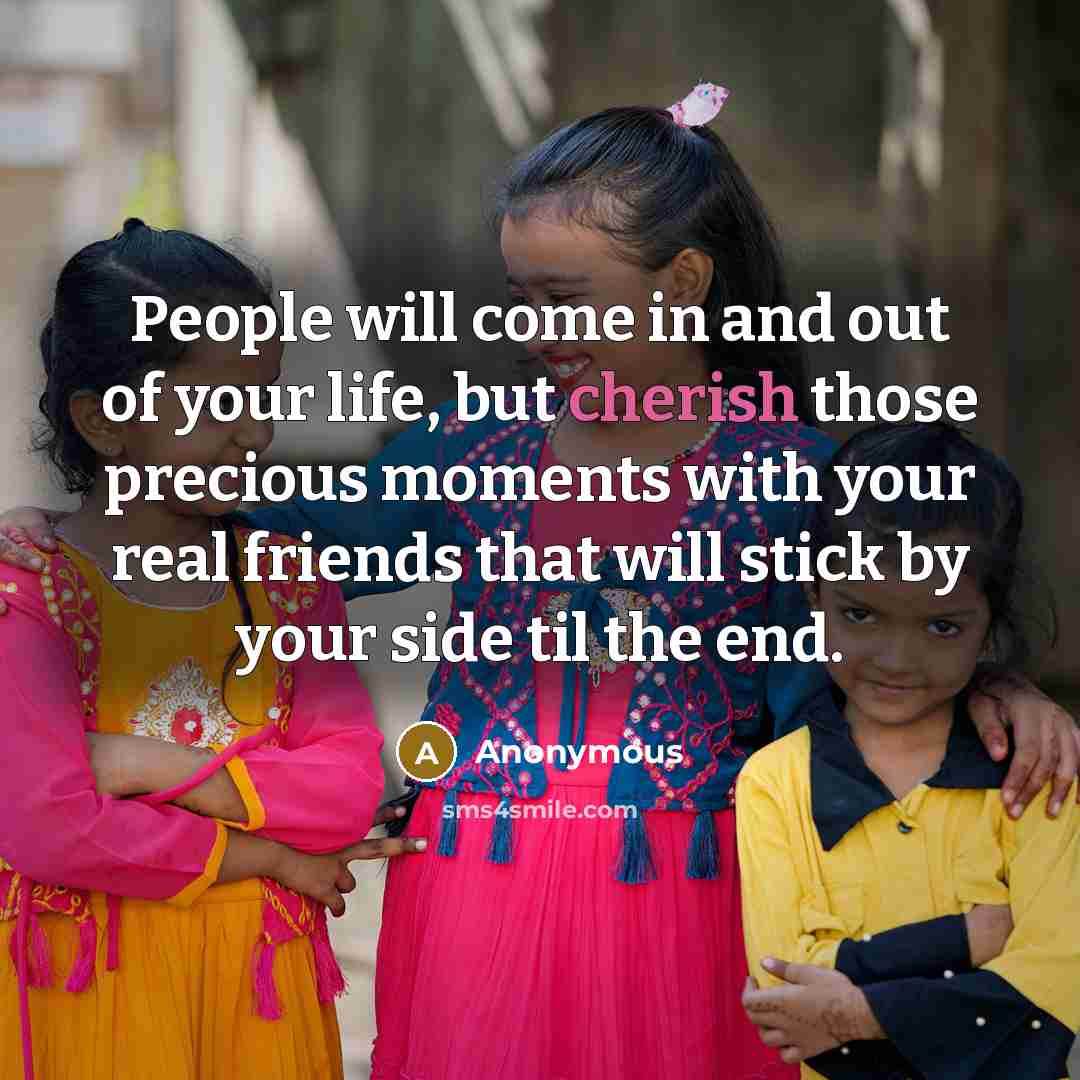 “People will come in and out of your life, but…” quote by Anonymous