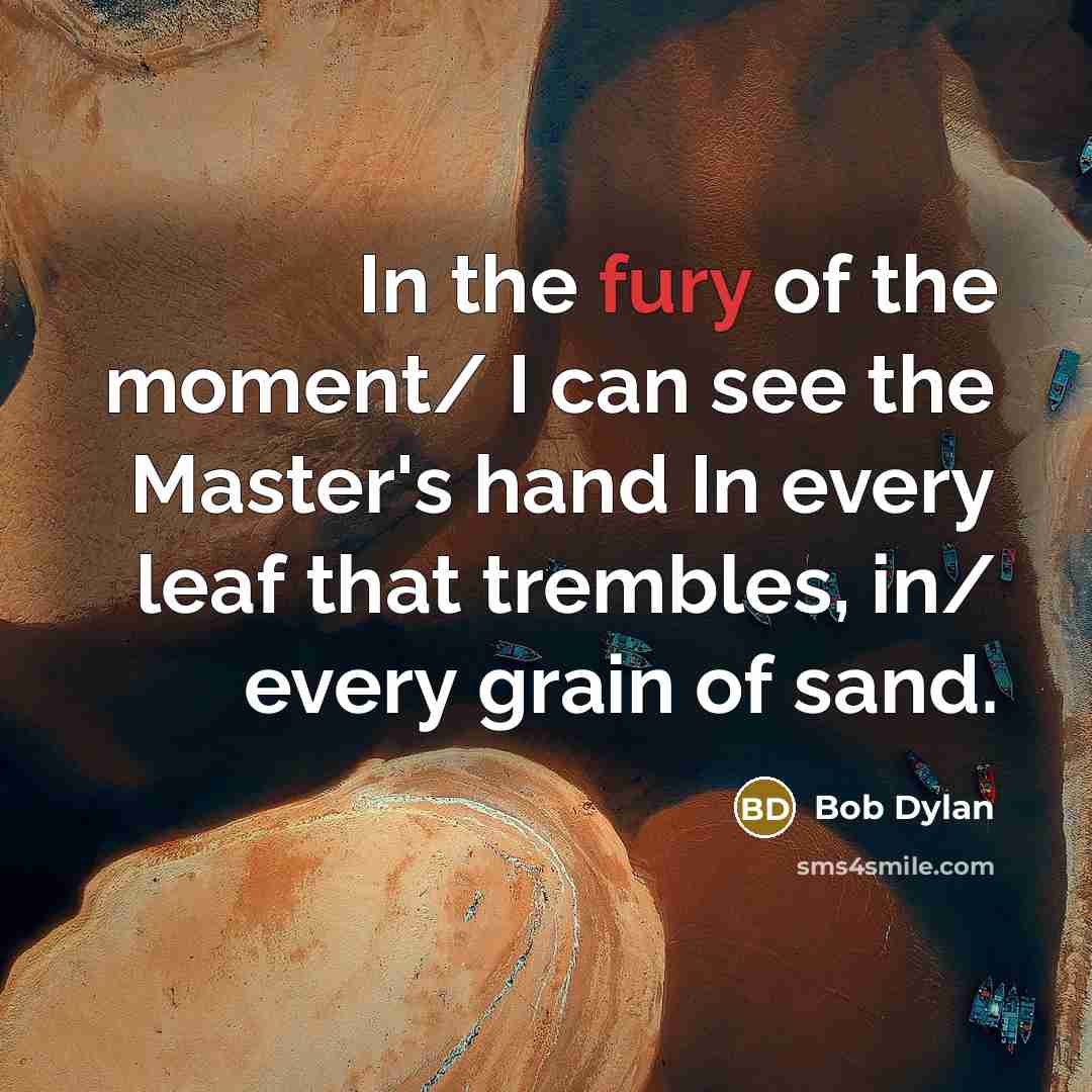 “In the fury of the moment/ I can see the…” quote by Bob Dylan