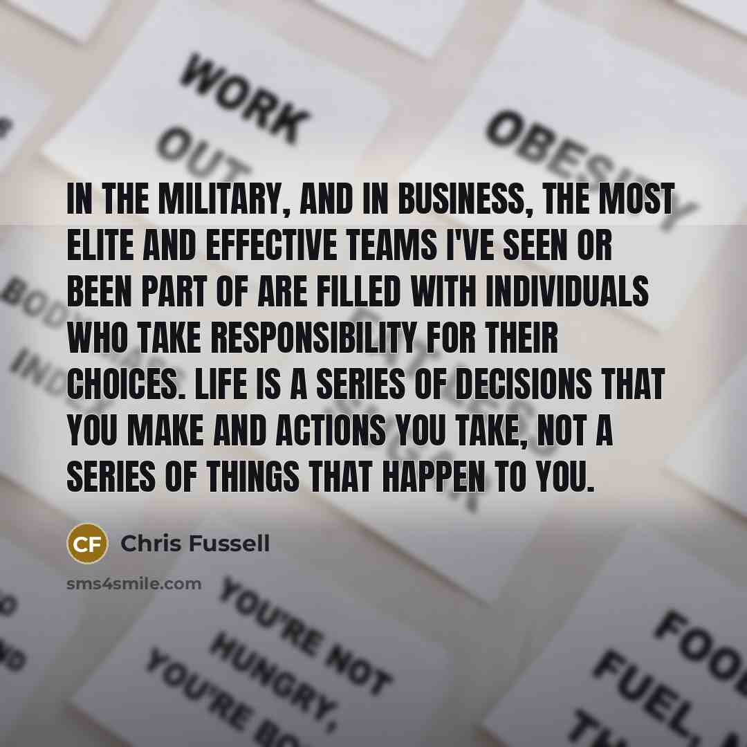“In the military, and in business, the most elite and…” quote by Chris Fussell