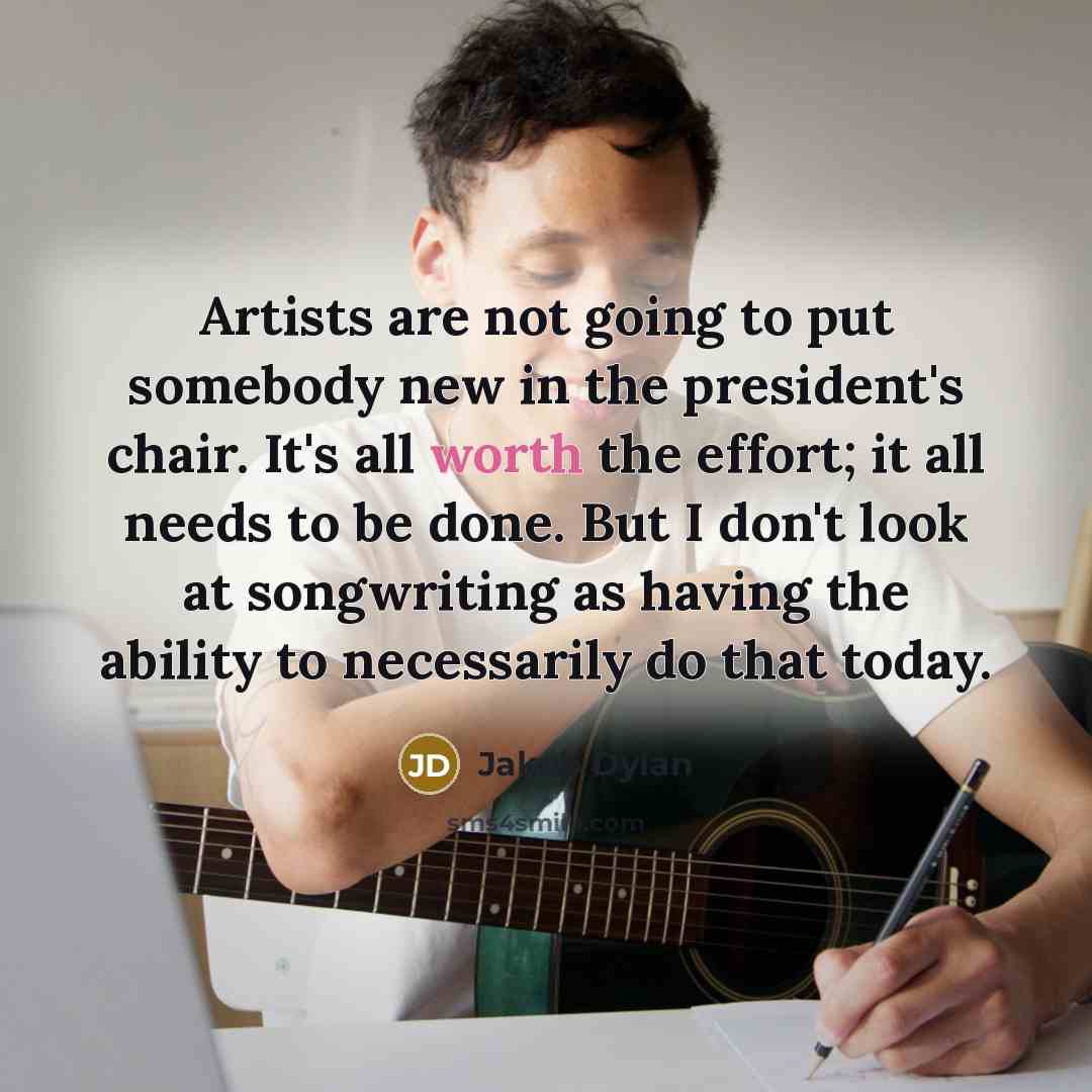 “Artists are not going to put somebody new in the…” quote by Jakob Dylan