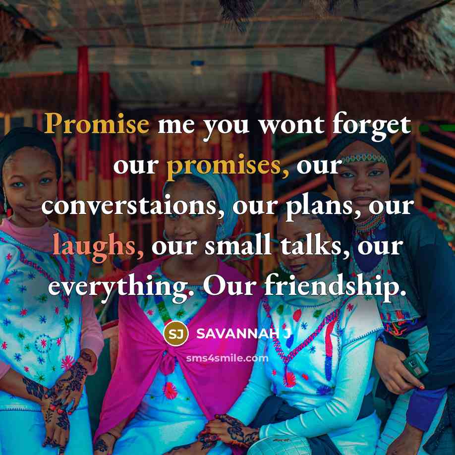 “Promise me you wont forget our promises, our converstaions, our…” quote by Savannah J