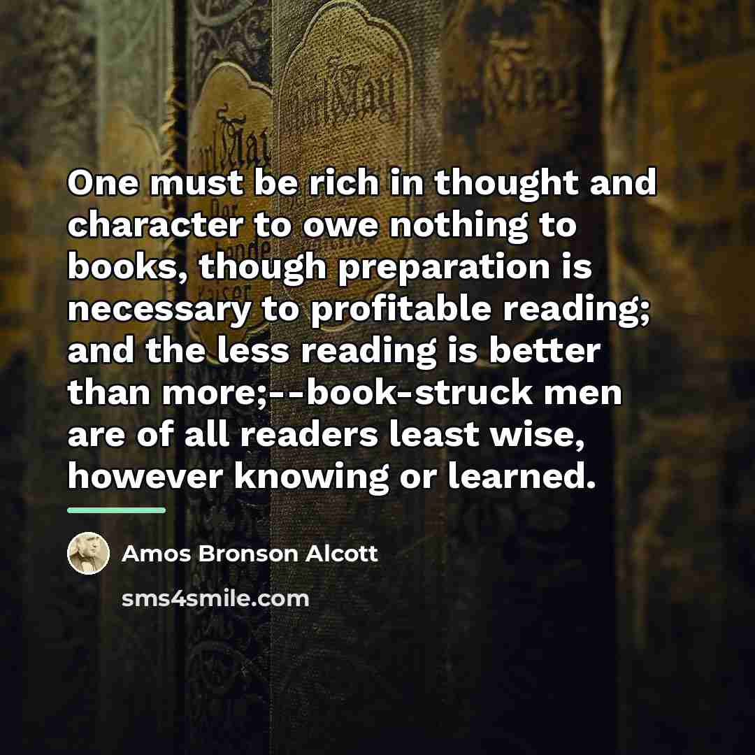 “One must be rich in thought and character to owe…” quote by Amos Bronson Alcott