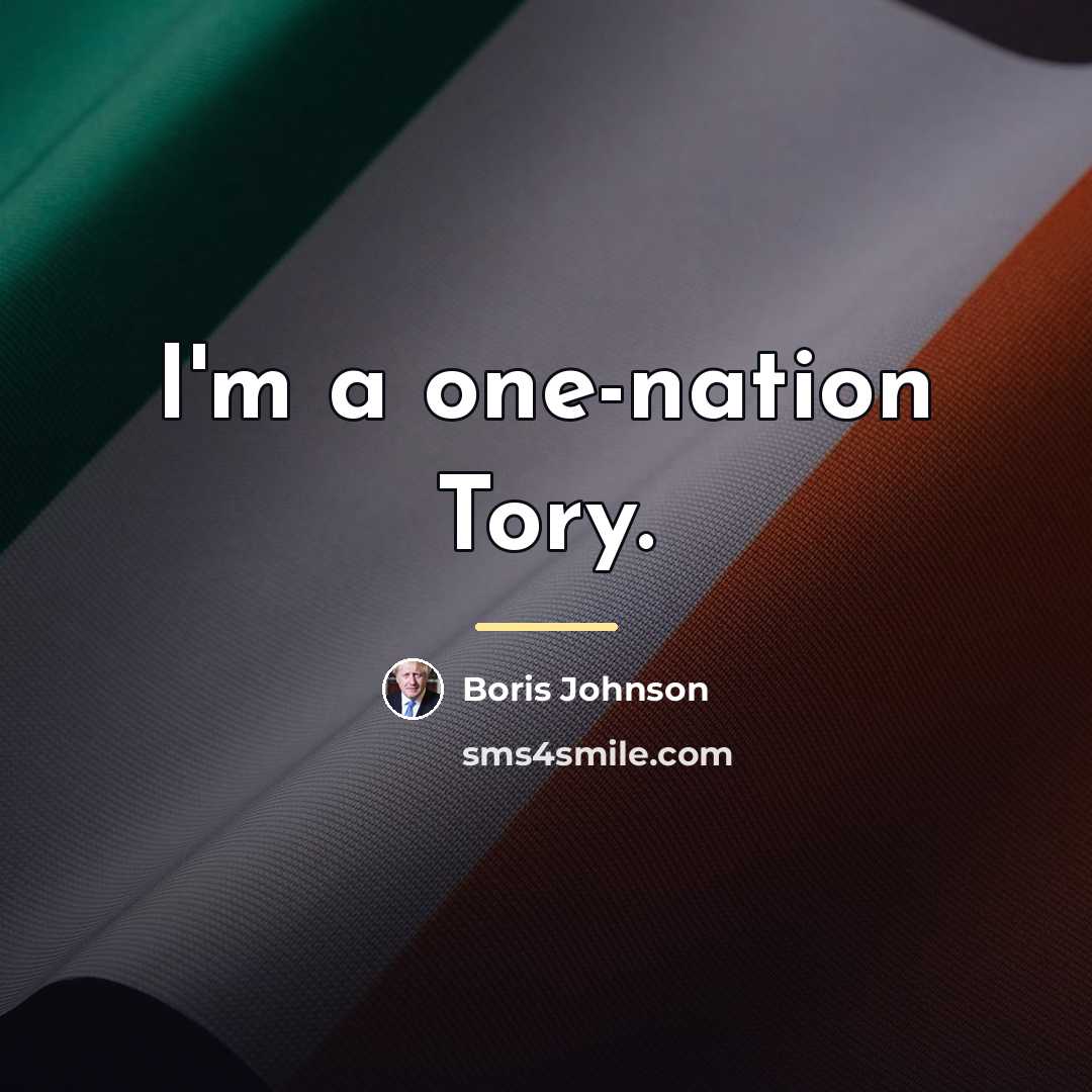 “I'm a one-nation Tory.…” quote by Boris Johnson