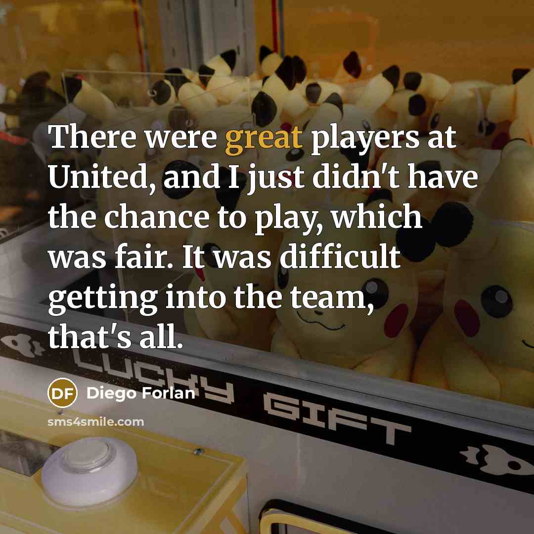 “There were great players at United, and I just didn't…” quote by Diego Forlan