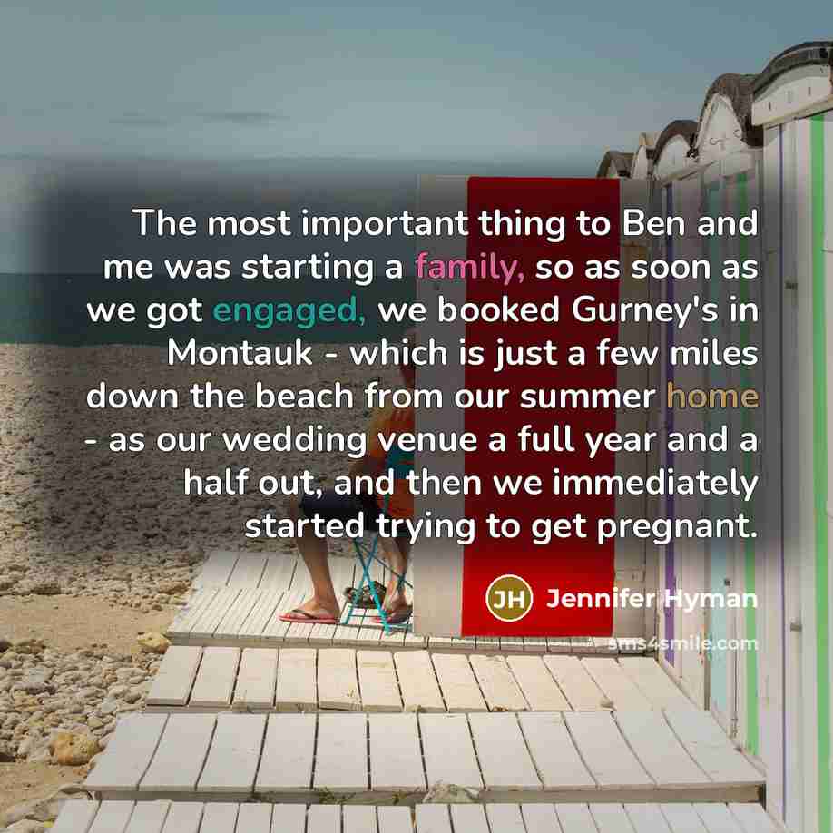“The most important thing to Ben and me was starting…” quote by Jennifer Hyman