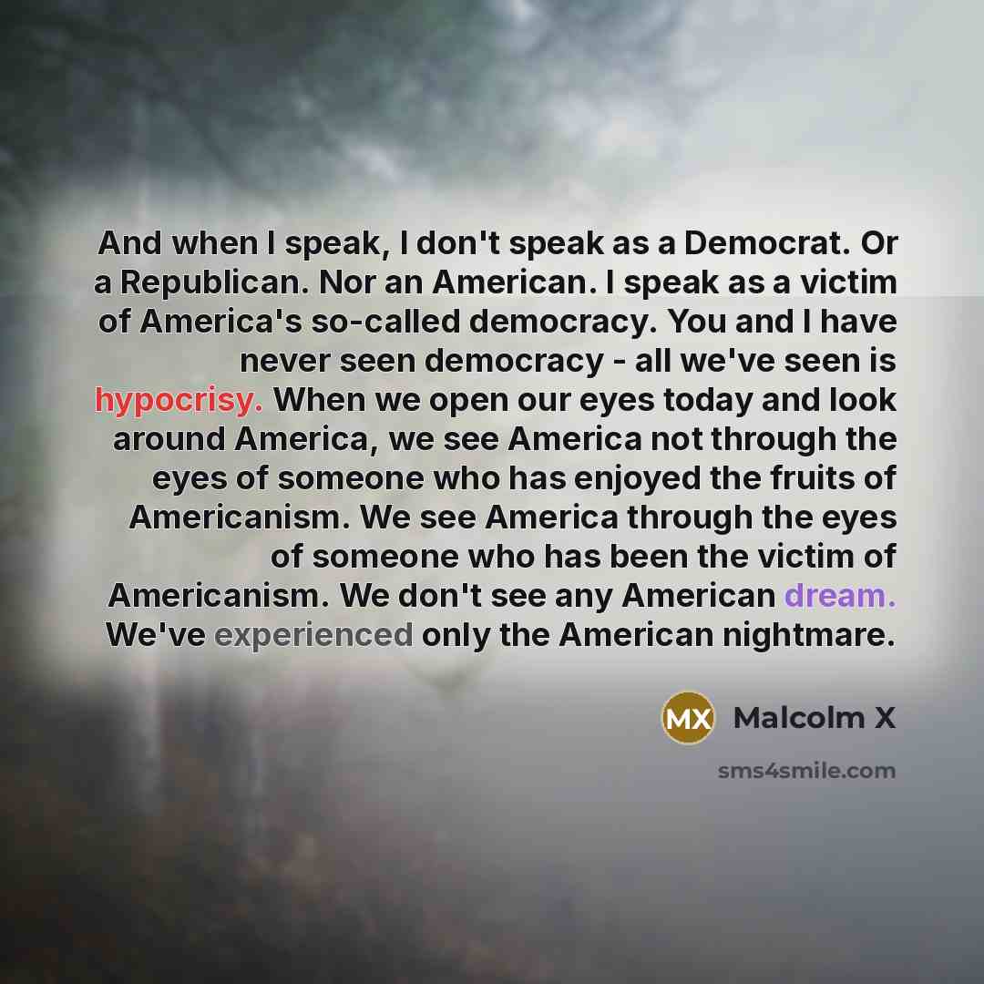 “And when I speak, I don't speak as a Democrat.…” quote by Malcolm X
