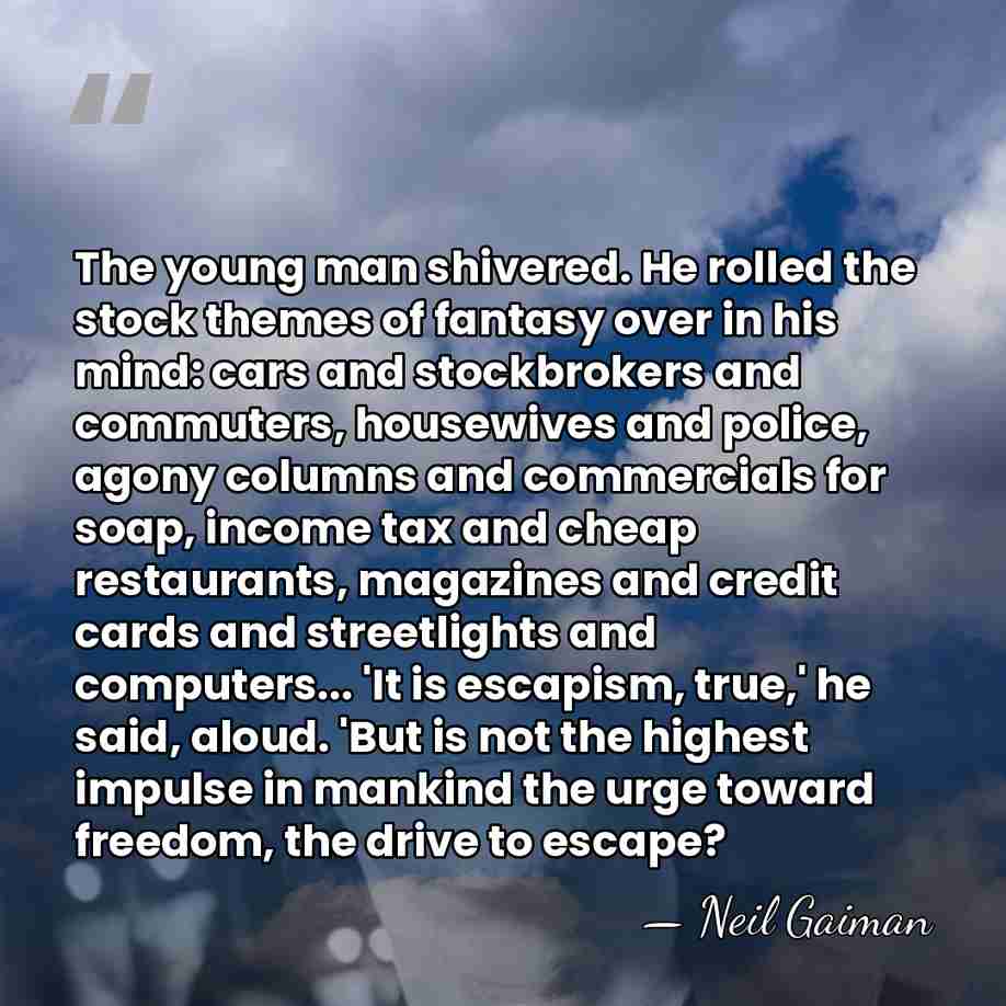 The young man shivered. He rolled the stock themes of fantasy over&hellip; - Neil Gaiman