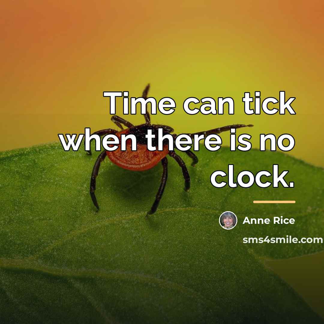 “Time can tick when there is no clock.…” quote by Anne Rice