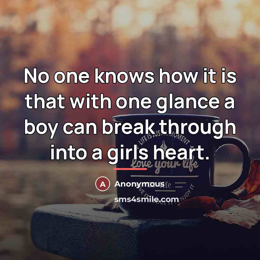 “No one knows how it is that with one glance…” quote by Anonymous