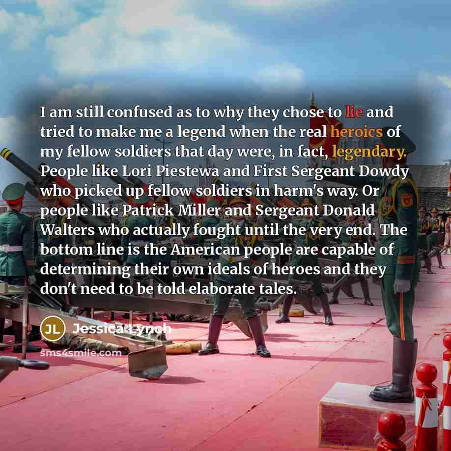 “I am still confused as to why they chose to…” quote by Jessica Lynch