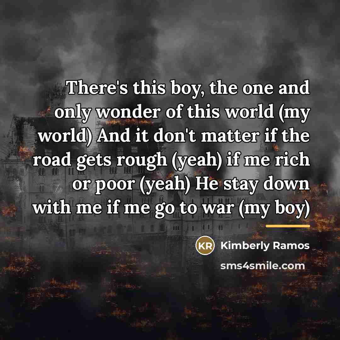 “There's this boy, the one and only wonder of this…” quote by Kimberly Ramos