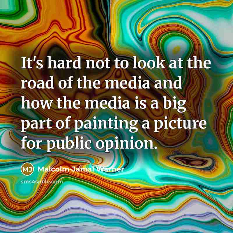 “It's hard not to look at the road of the…” quote by Malcolm-Jamal Warner